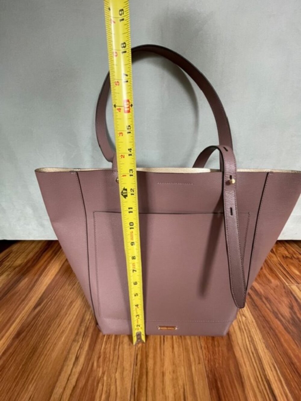 The Rebecca Minkoff Women's Stella Leather Tote Bag in Brown is a stylish and sp - Picture 7 of 12